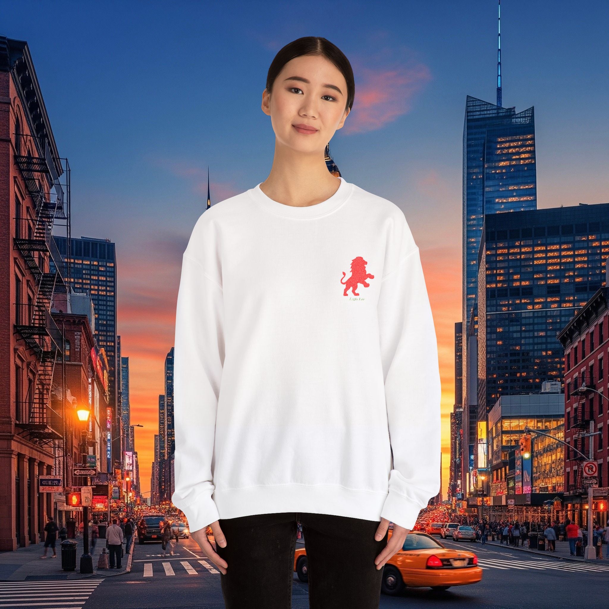 Legio Leo by DZ Royal Crewneck Sweatshirt | Mighty Lion Embroidered