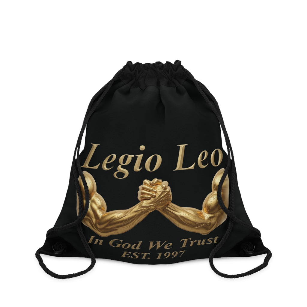 Legio Leo Drawstring Bag — Show of Strength Emblem, 'In God We Trust' Gym Sack