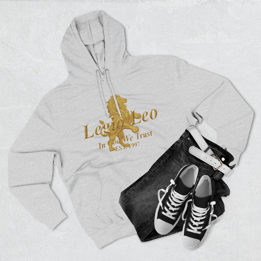 Legio Leo Golden Edition Fleece Hoodie – Minimal Gold Script Pullover