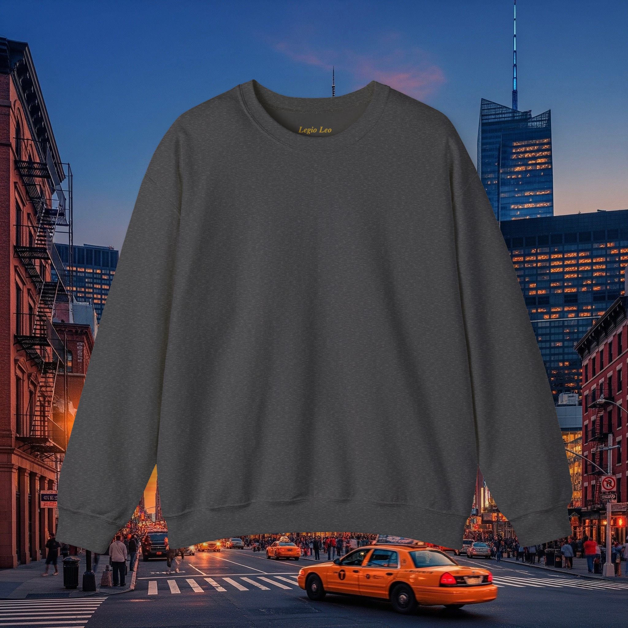 Legio Leo by DZ Royal Cozy Crewneck Sweatshirt | Overlapping L’s Print Design