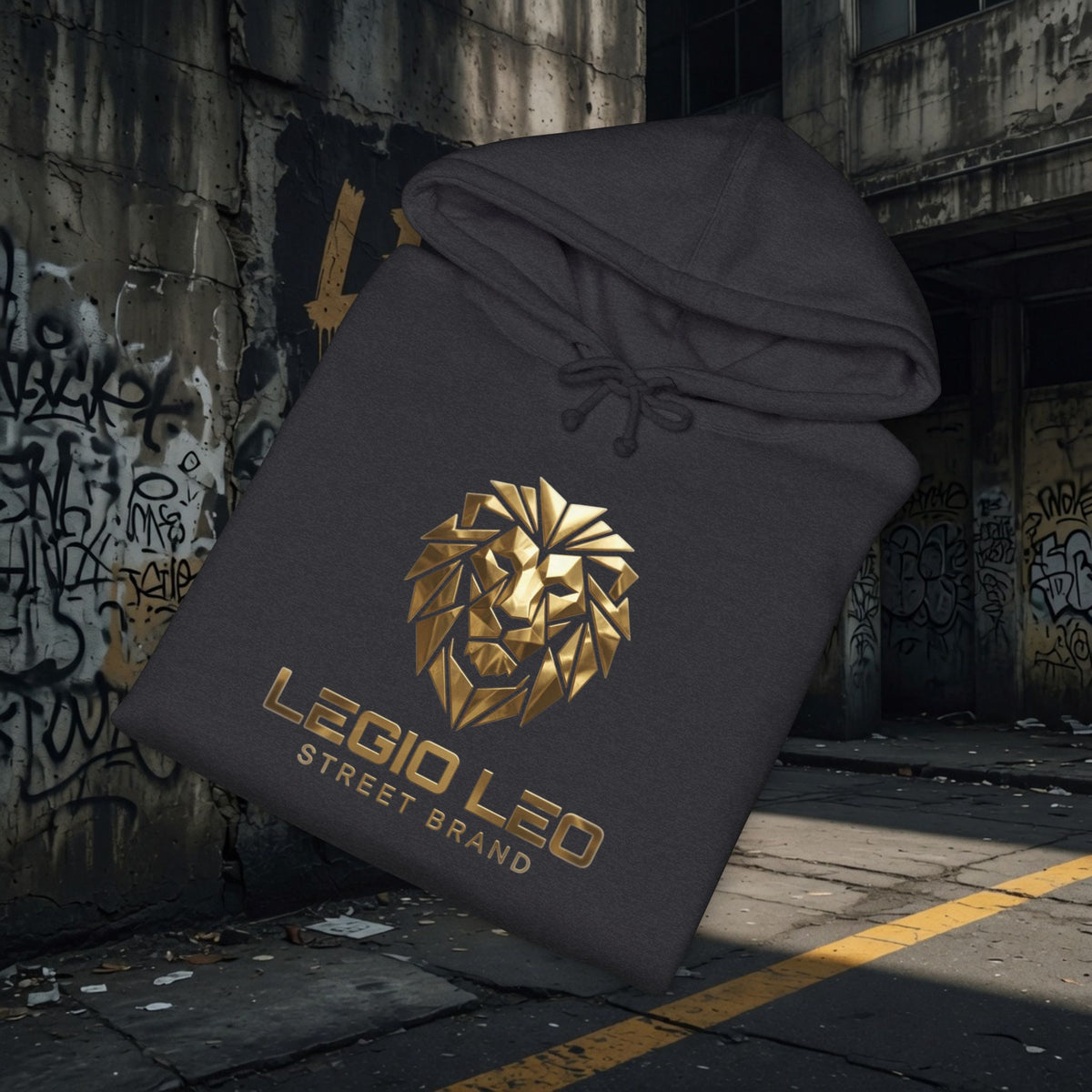 Legio Leo | Simple Urban Lion | Unisex Heavyweight Hooded Sweatshirt