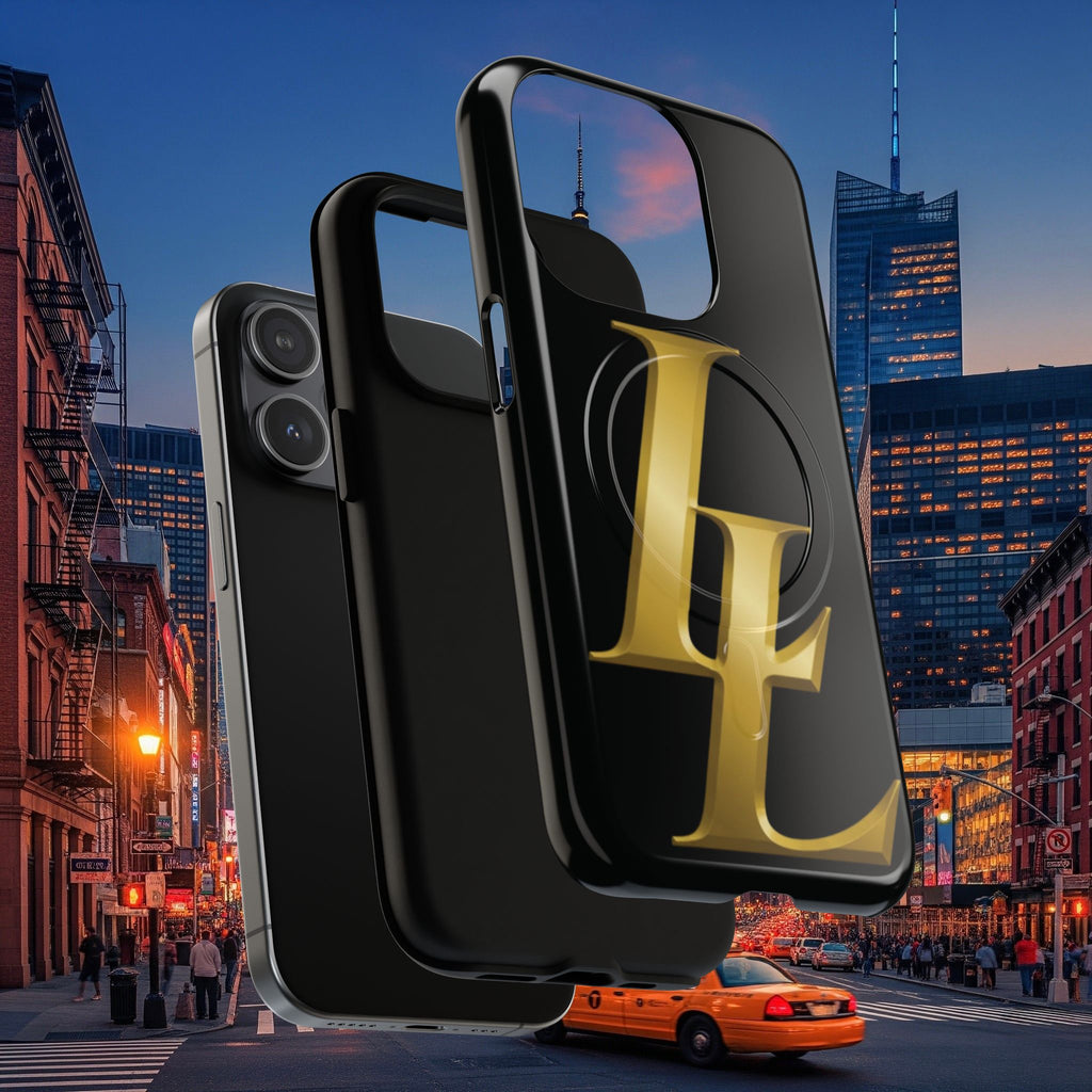 Stylish Tough Magnetic Phone Case | Overlapping L’s Design