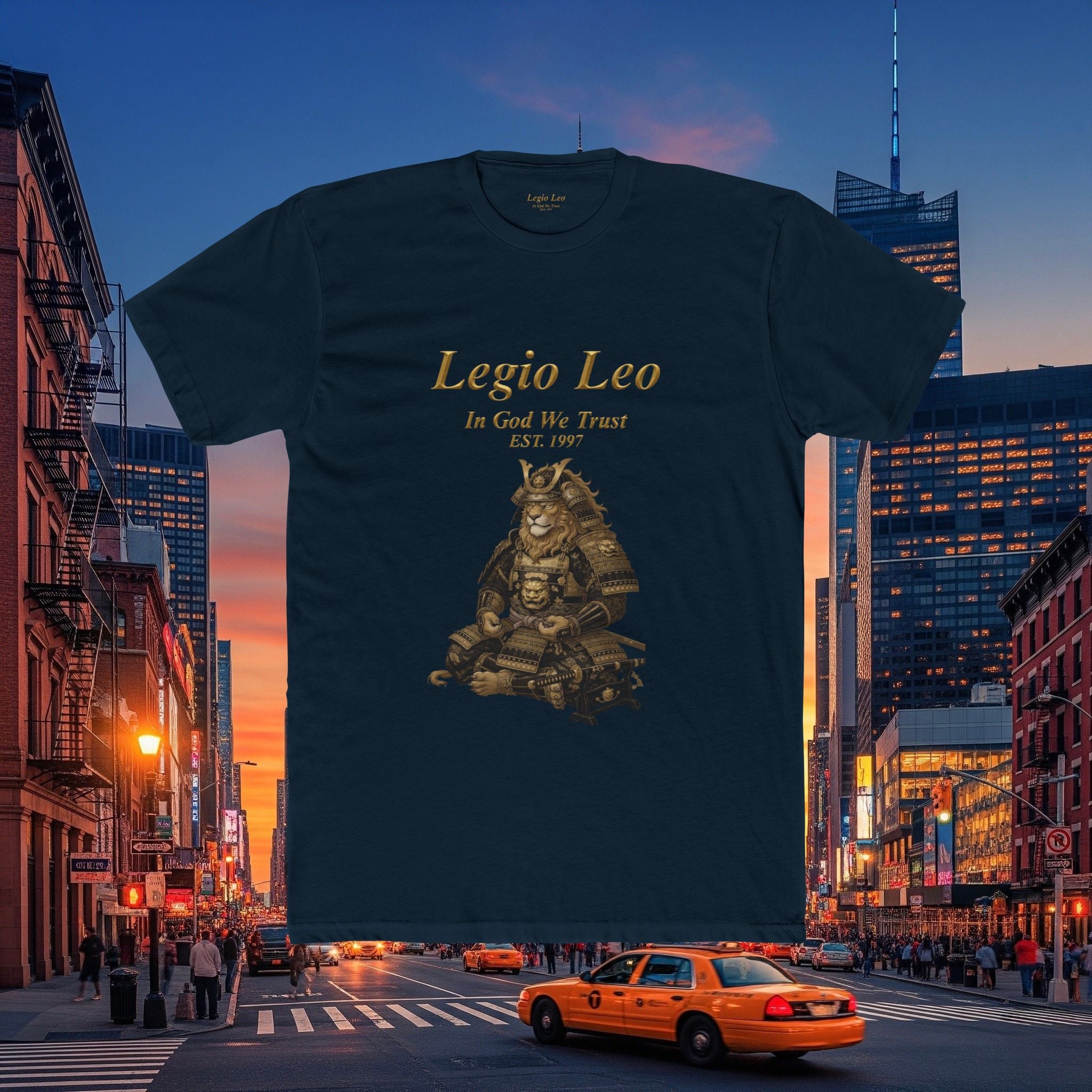 Legio Leo Honorary Peaceful Samurai Warrior Cotton Crew Tee