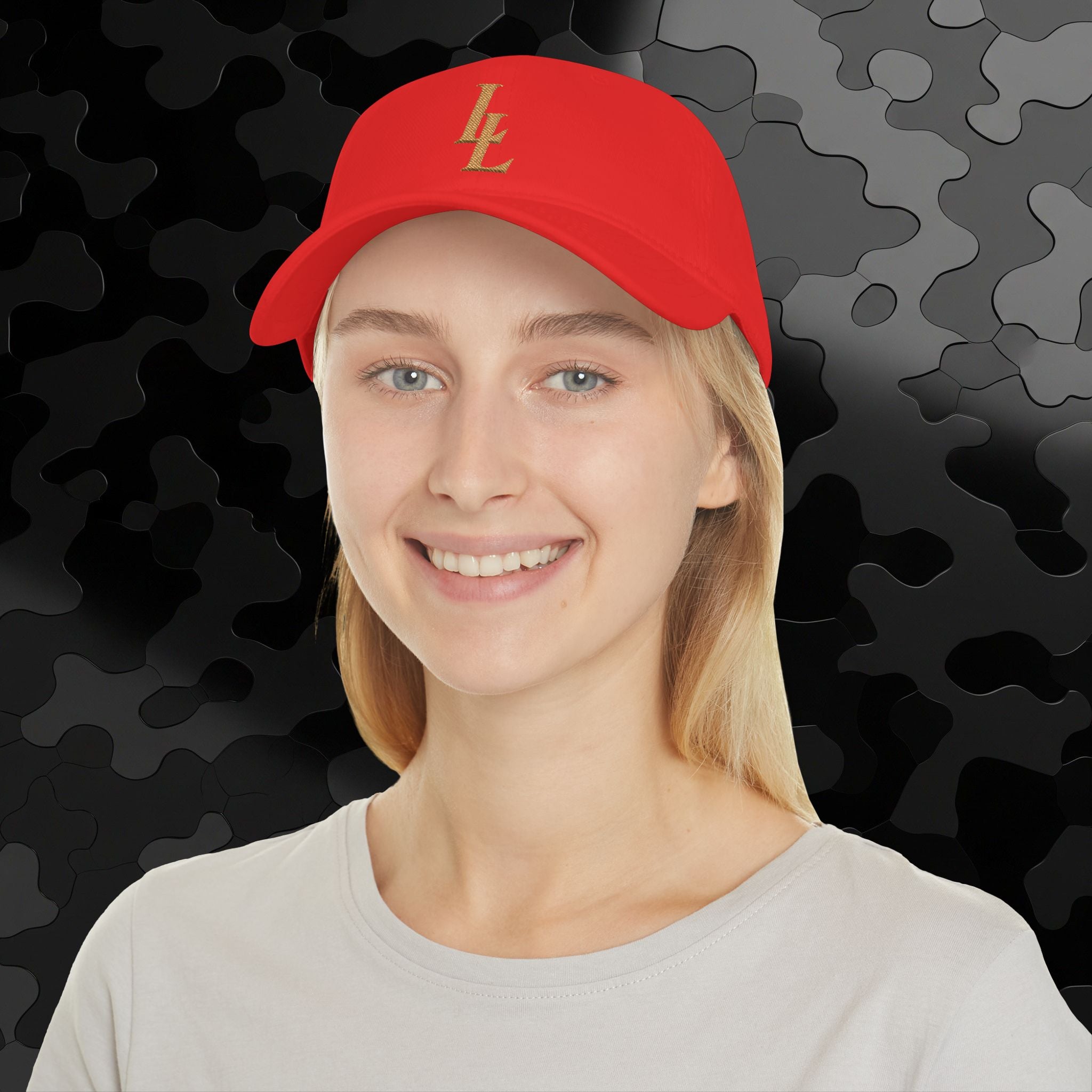 Low Profile Baseball Cap Overlapping 'LL' Embroidery
