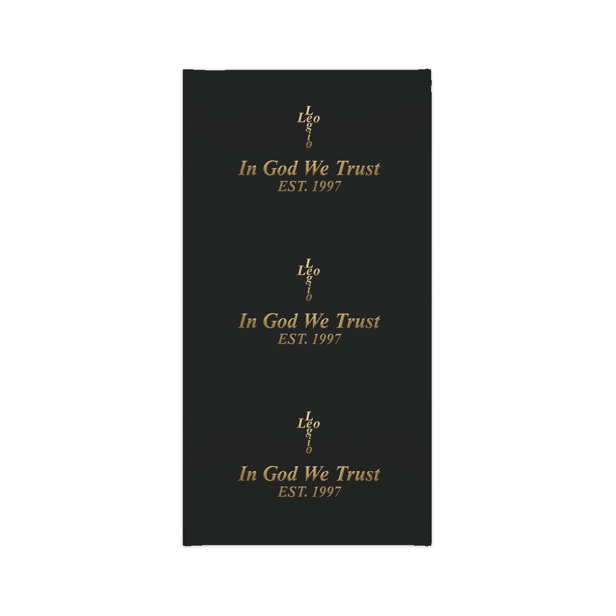 Neck Gaiter — Black ‘In God We Trust’ Midweight Face & Neck Covering