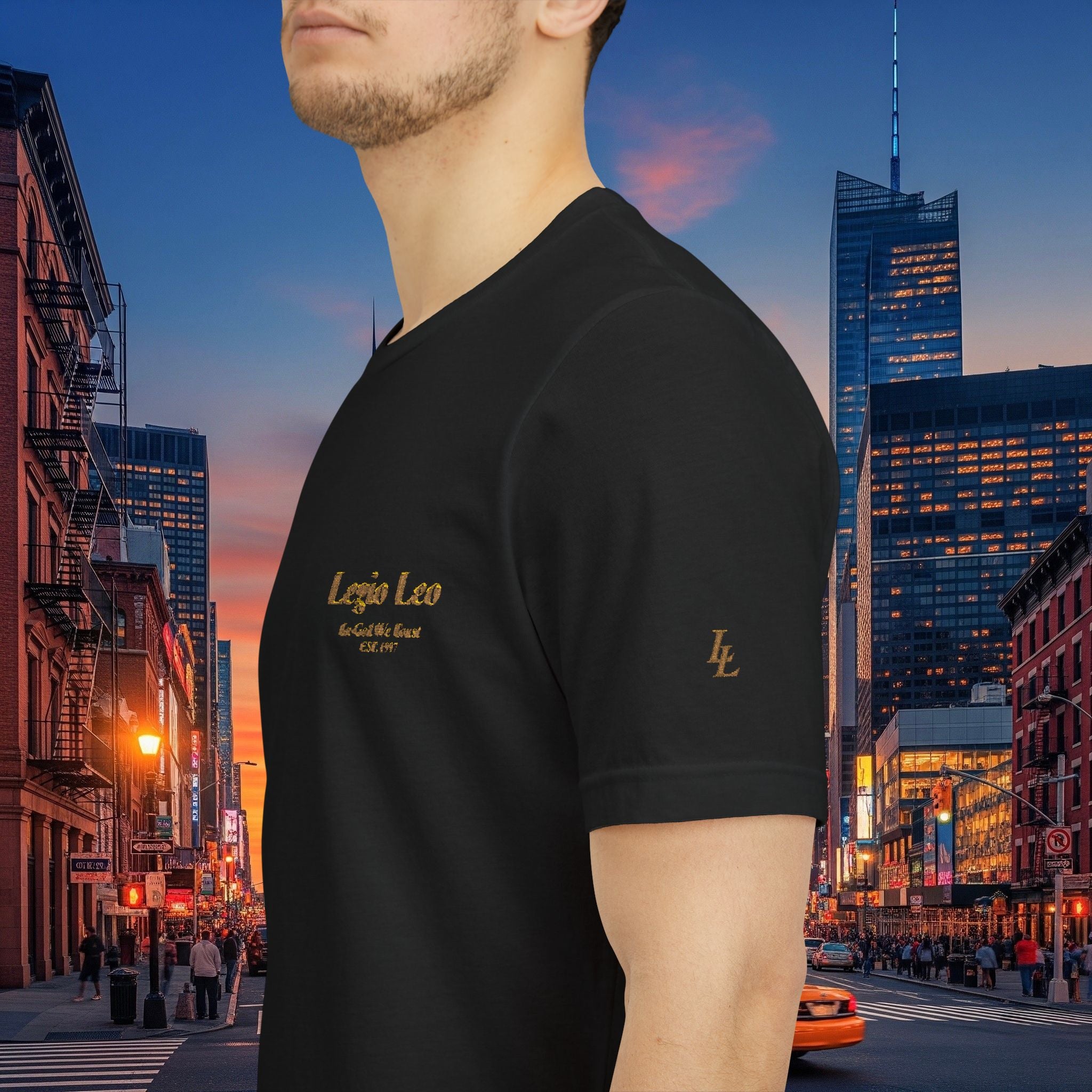Legio Leo Tee — Embroidered (In God We Trust) Short Sleeve T-Shirt