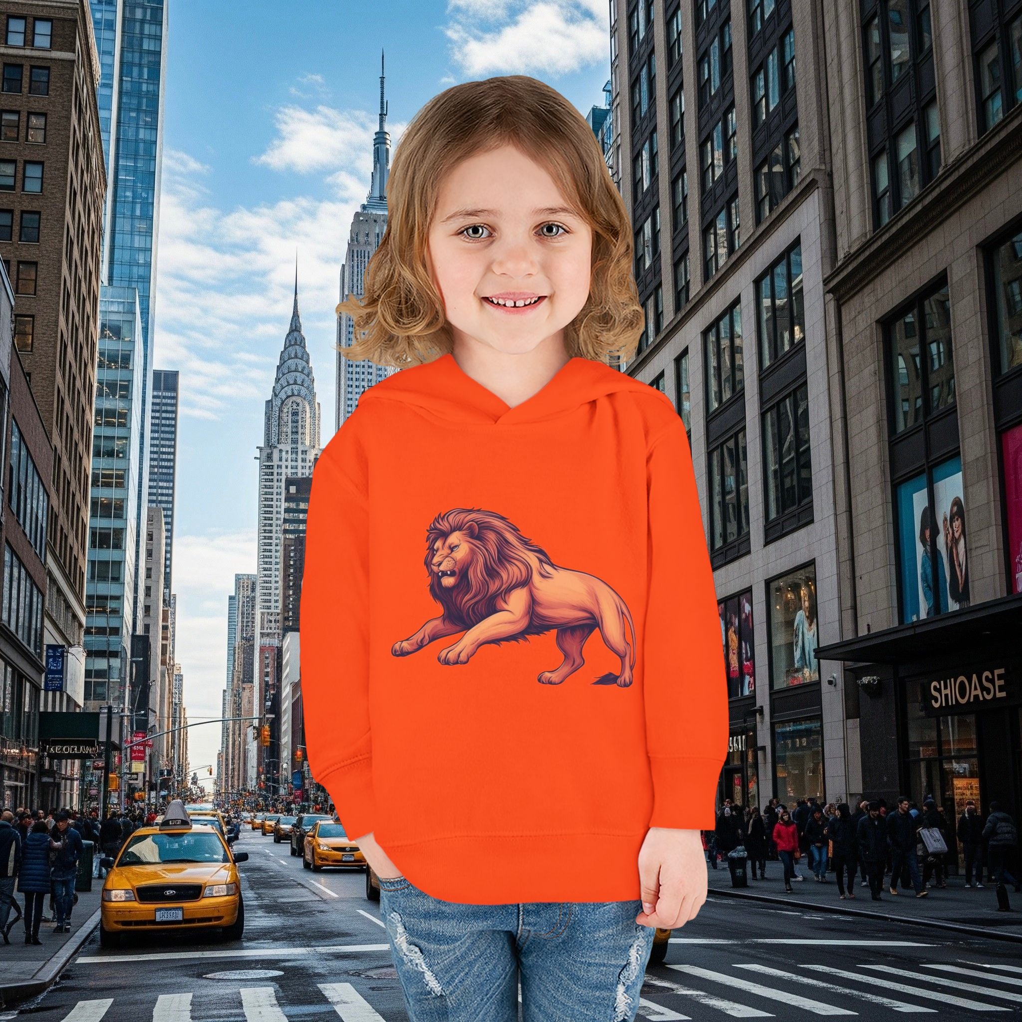 Legio Leo’s Toddler Pullover Fleece Hoodie (Grown Lion)