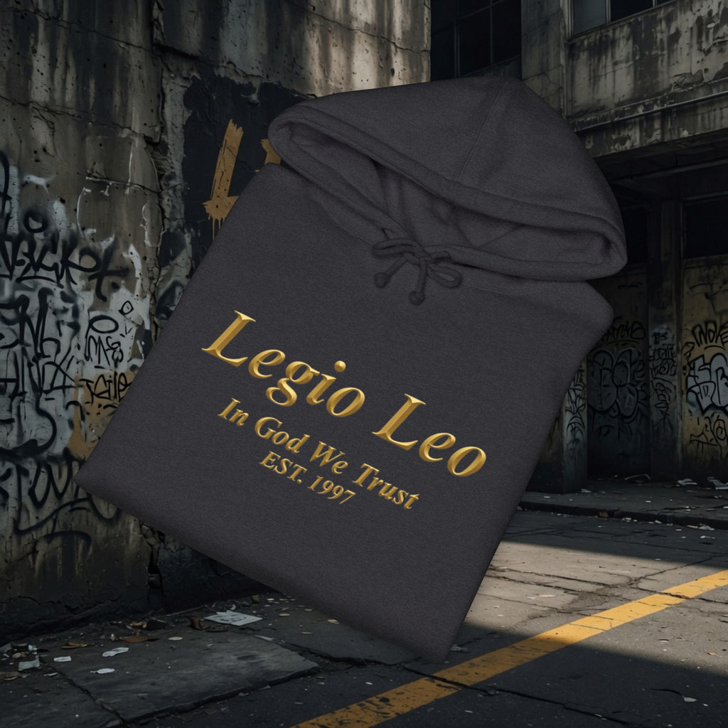 Legio Leo | In God We Trust | Unisex Heavyweight Hooded Sweatshirt