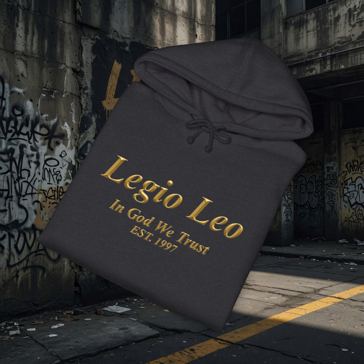Legio Leo | In God We Trust | Unisex Heavyweight Hooded Sweatshirt