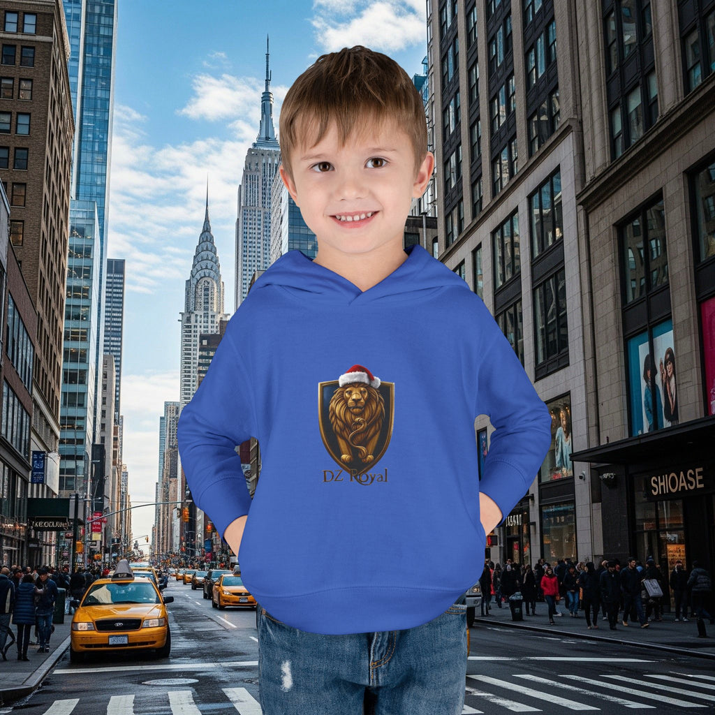 DZ Royal Christmas Toddler Pullover Fleece Hoodie (Grown Lion)