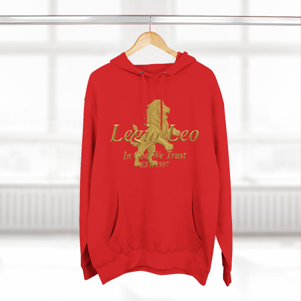 Legio Leo Golden Edition Fleece Hoodie – Minimal Gold Script Pullover