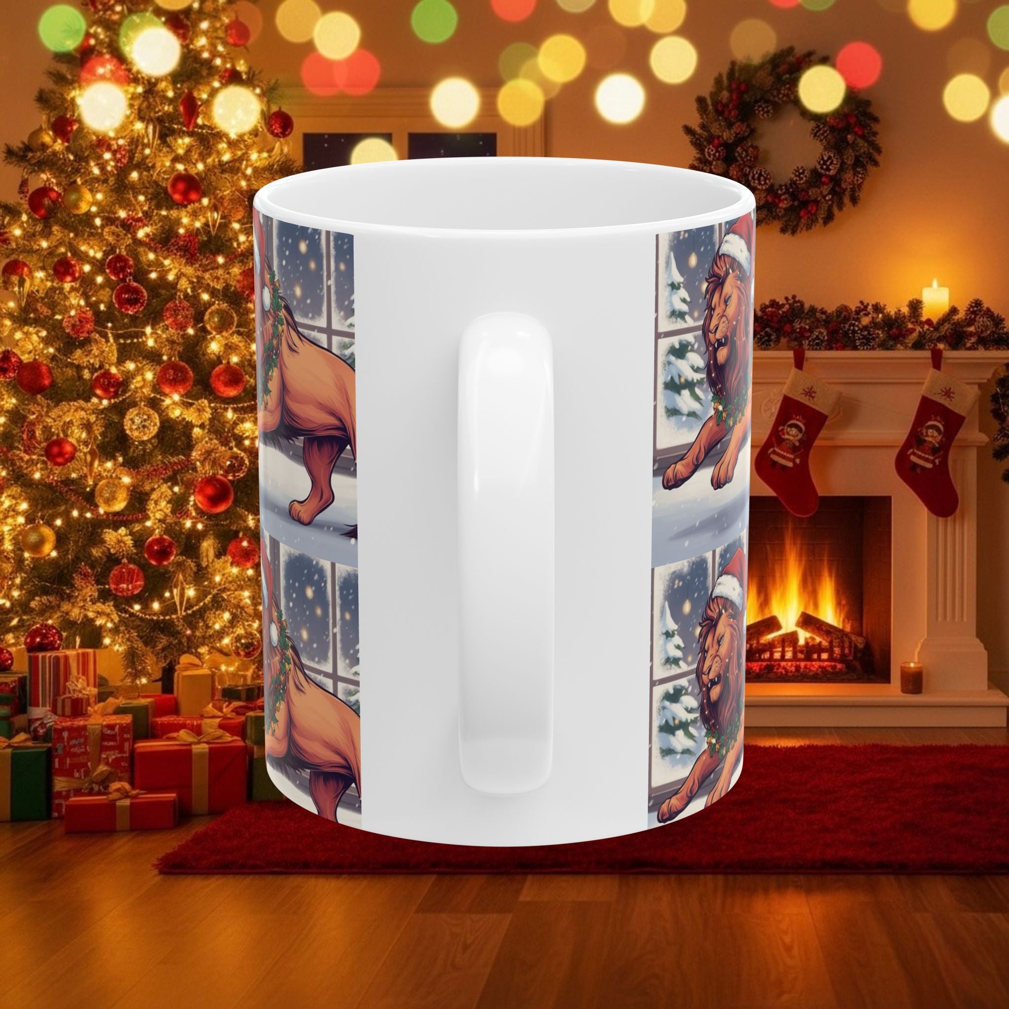 Legio Leo by DZ Royal Christmas Holiday Ceramic Mug, (11oz, 15oz)