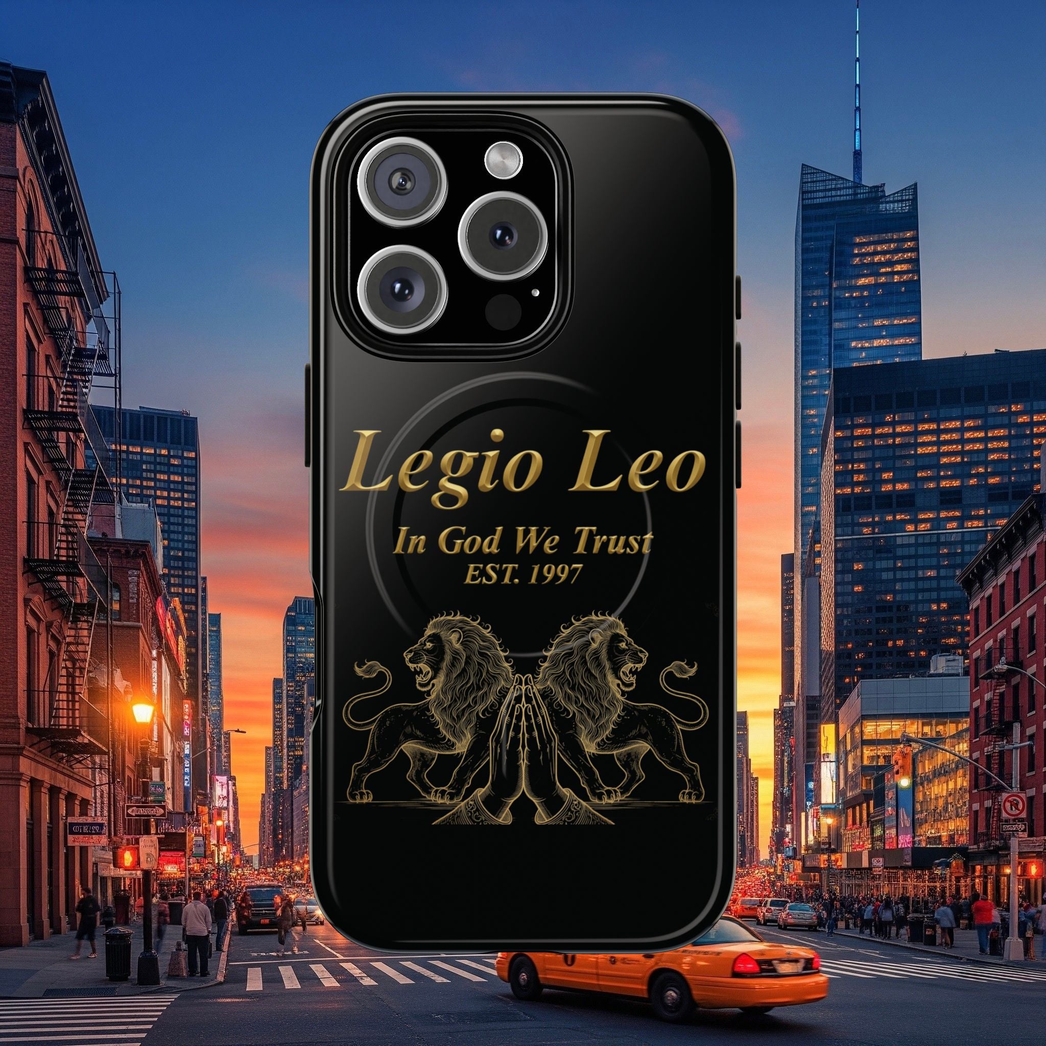 Tough Magnetic Phone Cases - Embrace Strength and Style, Legio Leo Design, Durable Protection