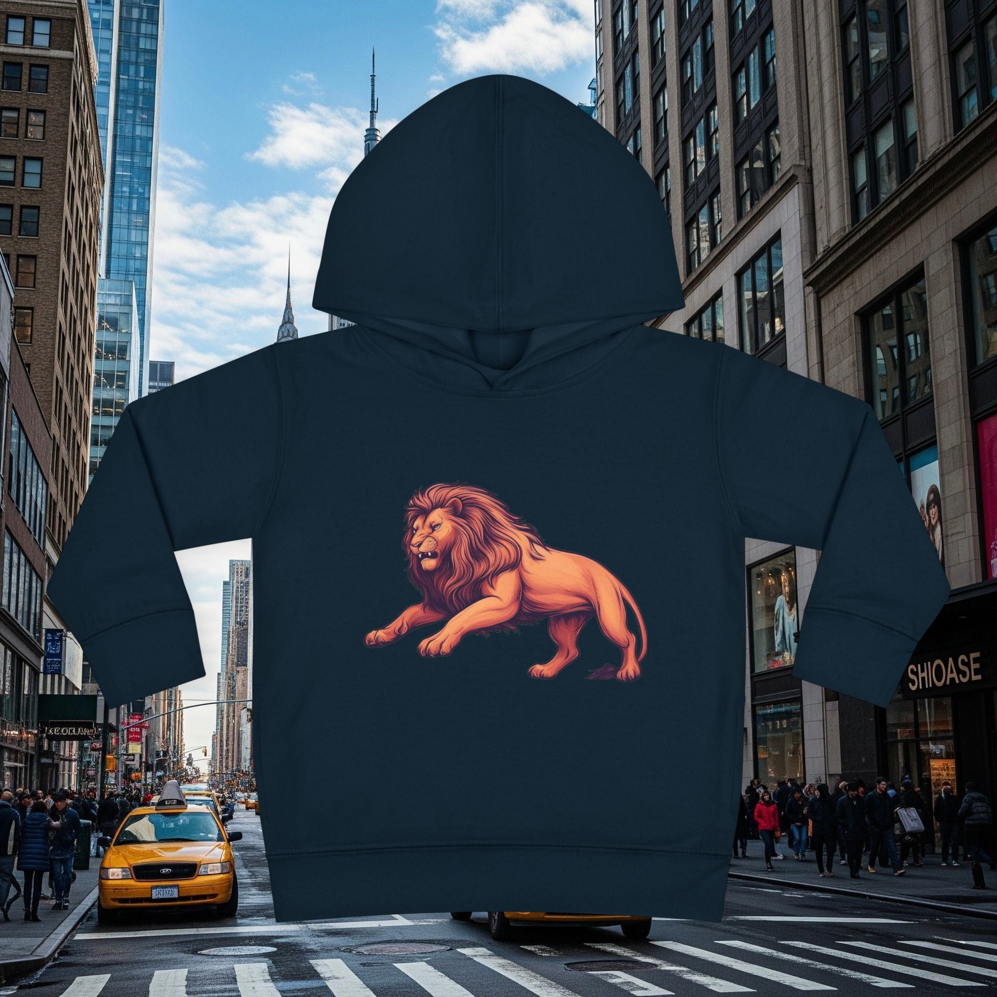 Legio Leo’s Toddler Pullover Fleece Hoodie (Grown Lion)