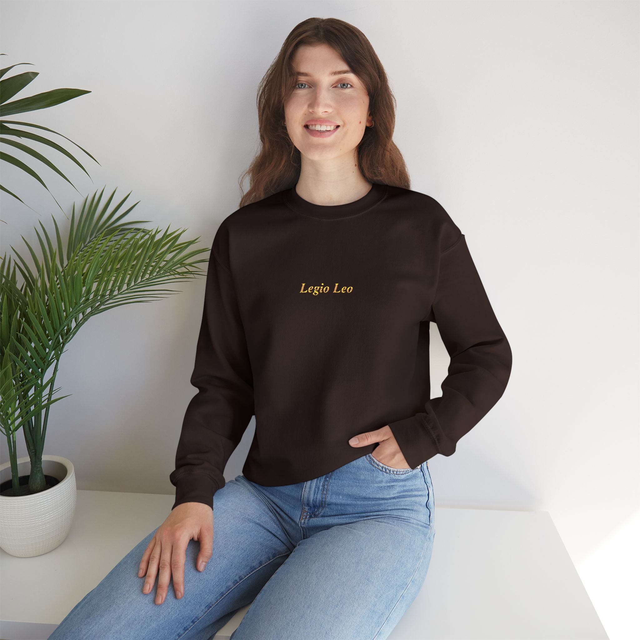 Legio Leo Crewneck Sweatshirt | Legio Leo Design Embroidered