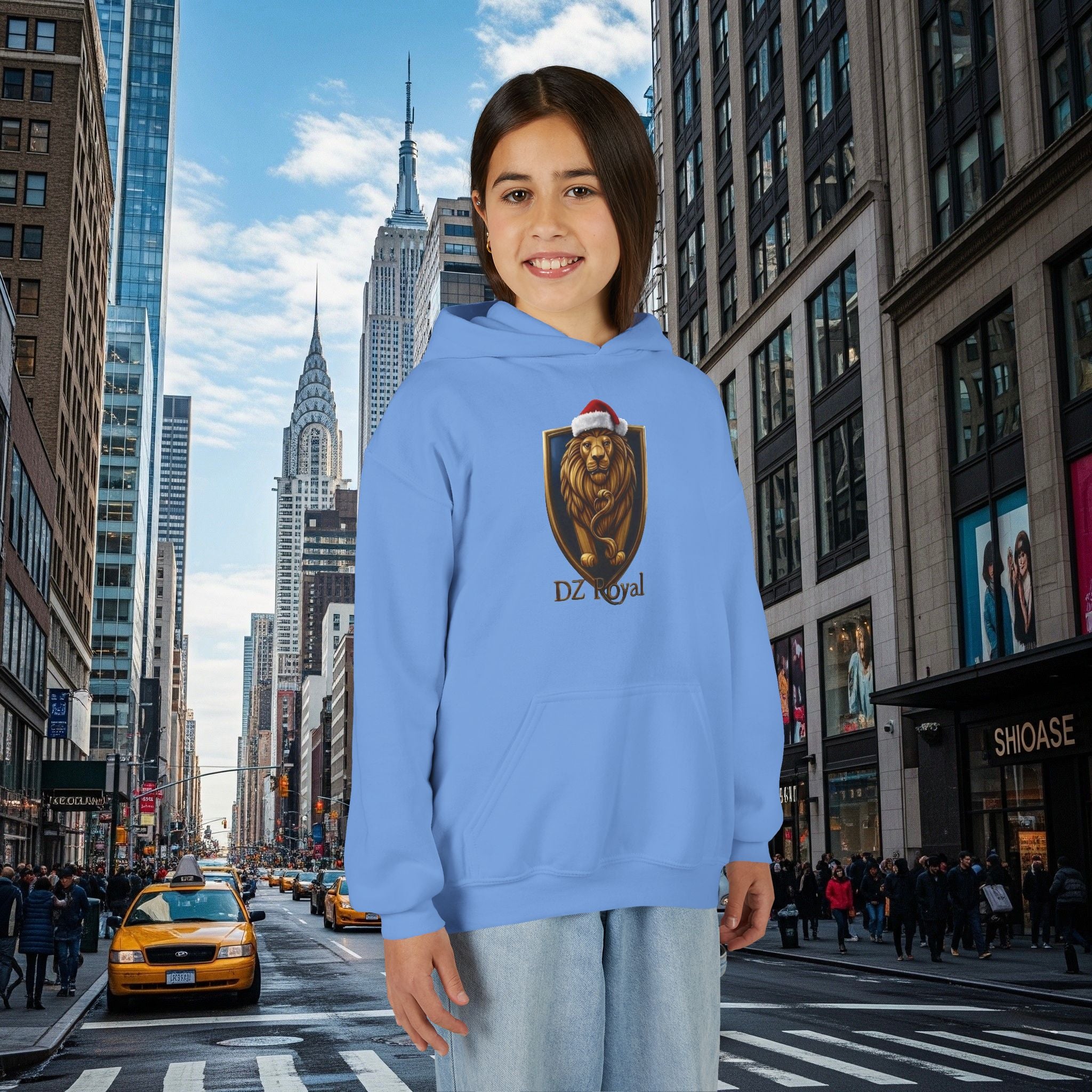 DZ Royal’s Christmas Youth Hoodie (Grown Lion)
