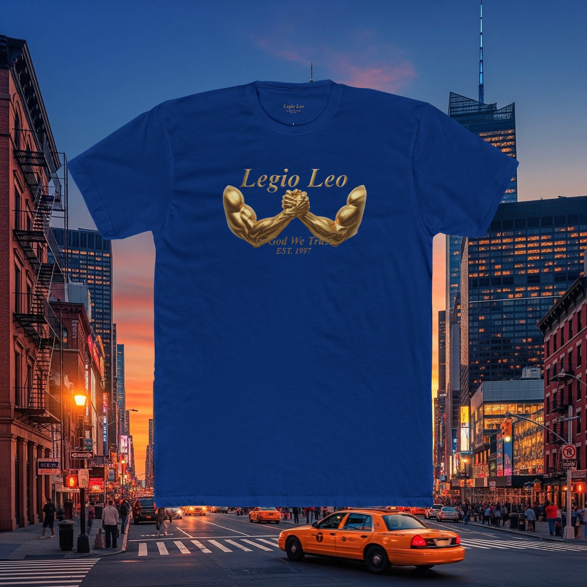 Legio Leo T‑Shirt — 'Legio Leo and In God We Trust Power Grab  Tee