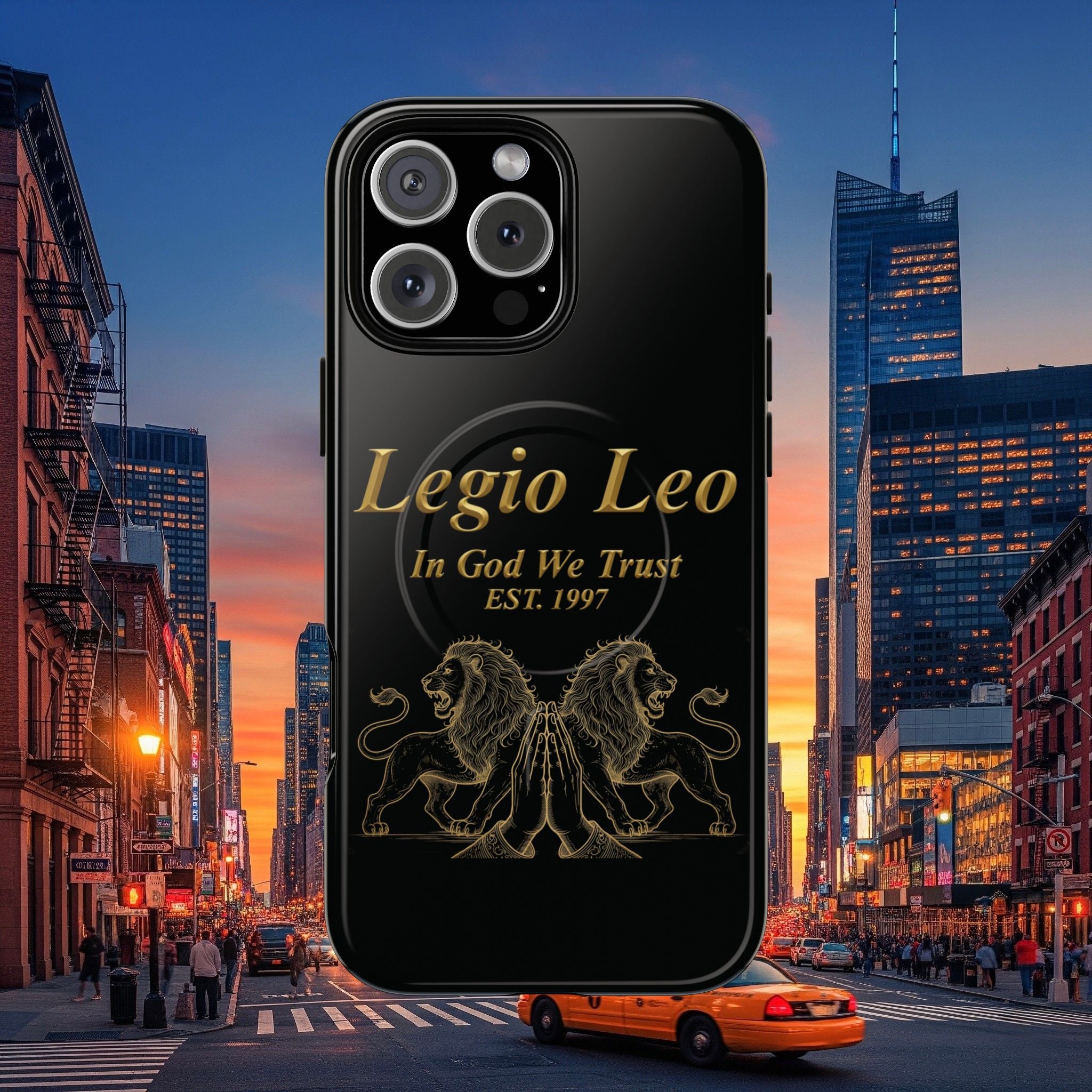 Tough Magnetic Phone Cases - Embrace Strength and Style, Legio Leo Design, Durable Protection