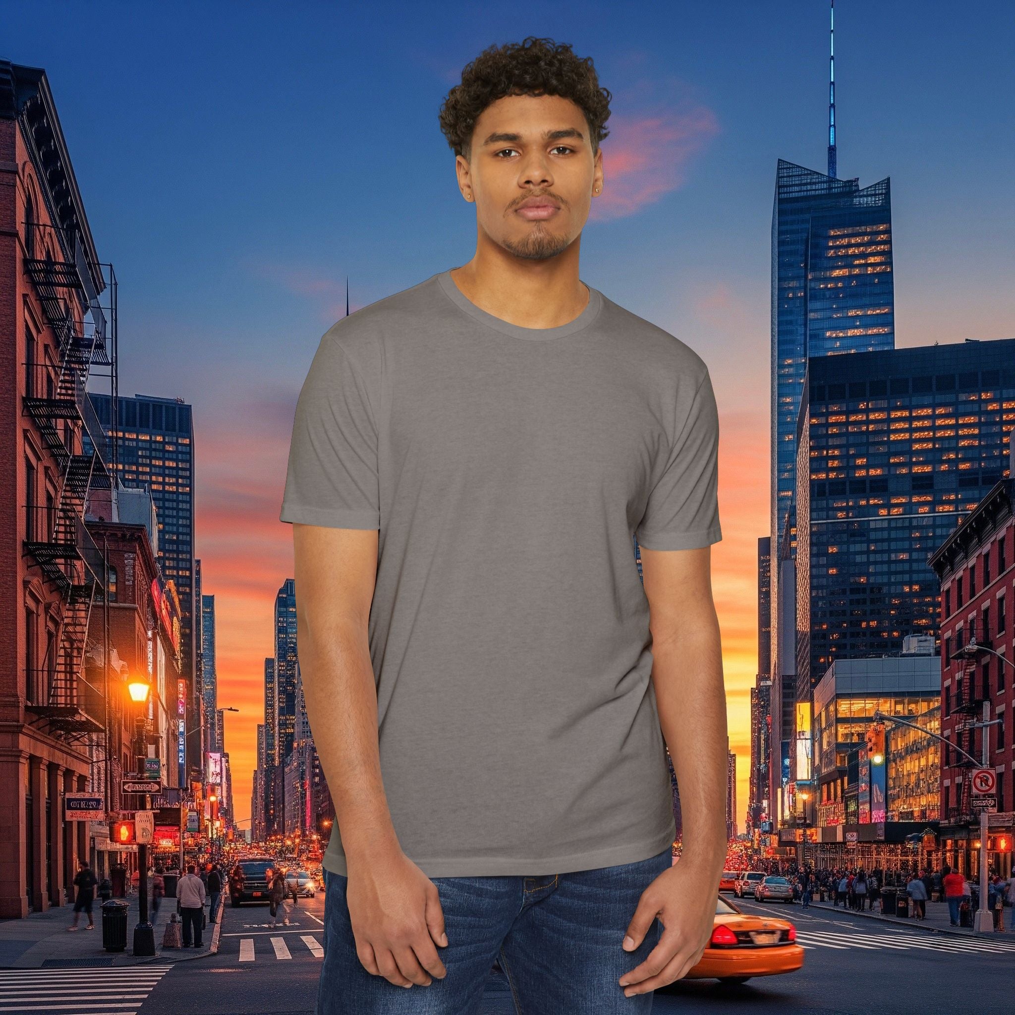 Classic Plain T‑Shirt — Unisex CVC Jersey Tee