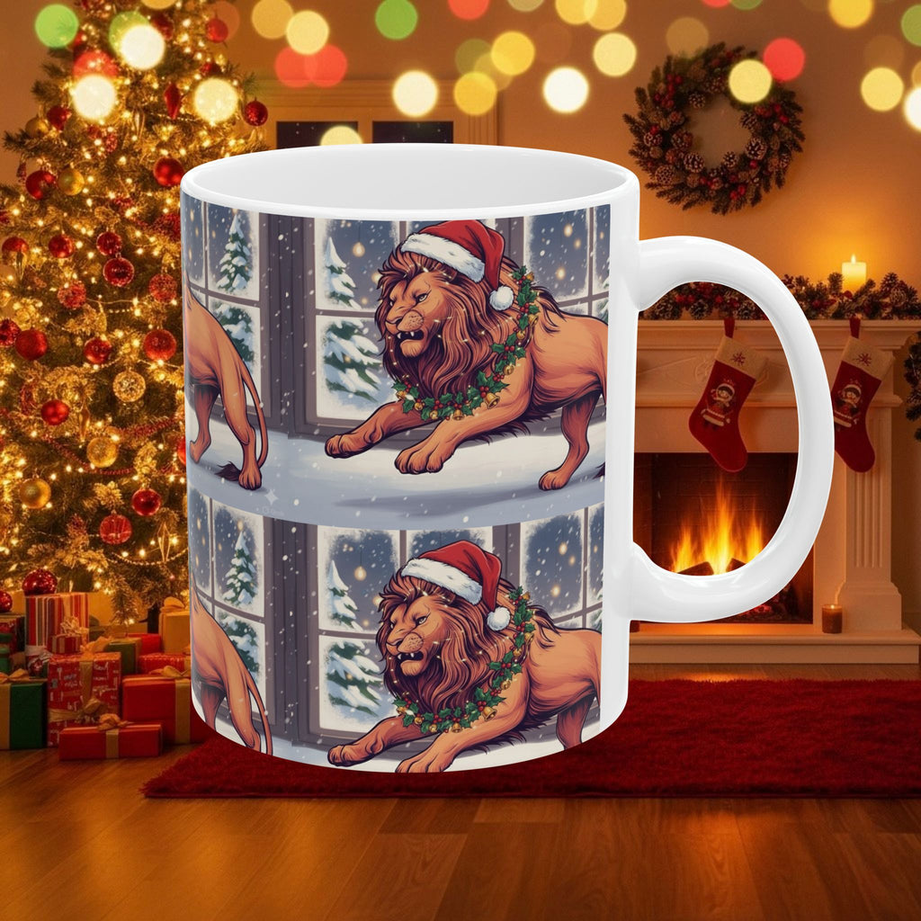 Legio Leo by DZ Royal Christmas Holiday Ceramic Mug, (11oz, 15oz)