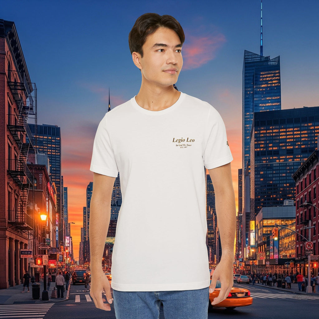 Legio Leo Tee — Embroidered (In God We Trust) Short Sleeve T-Shirt
