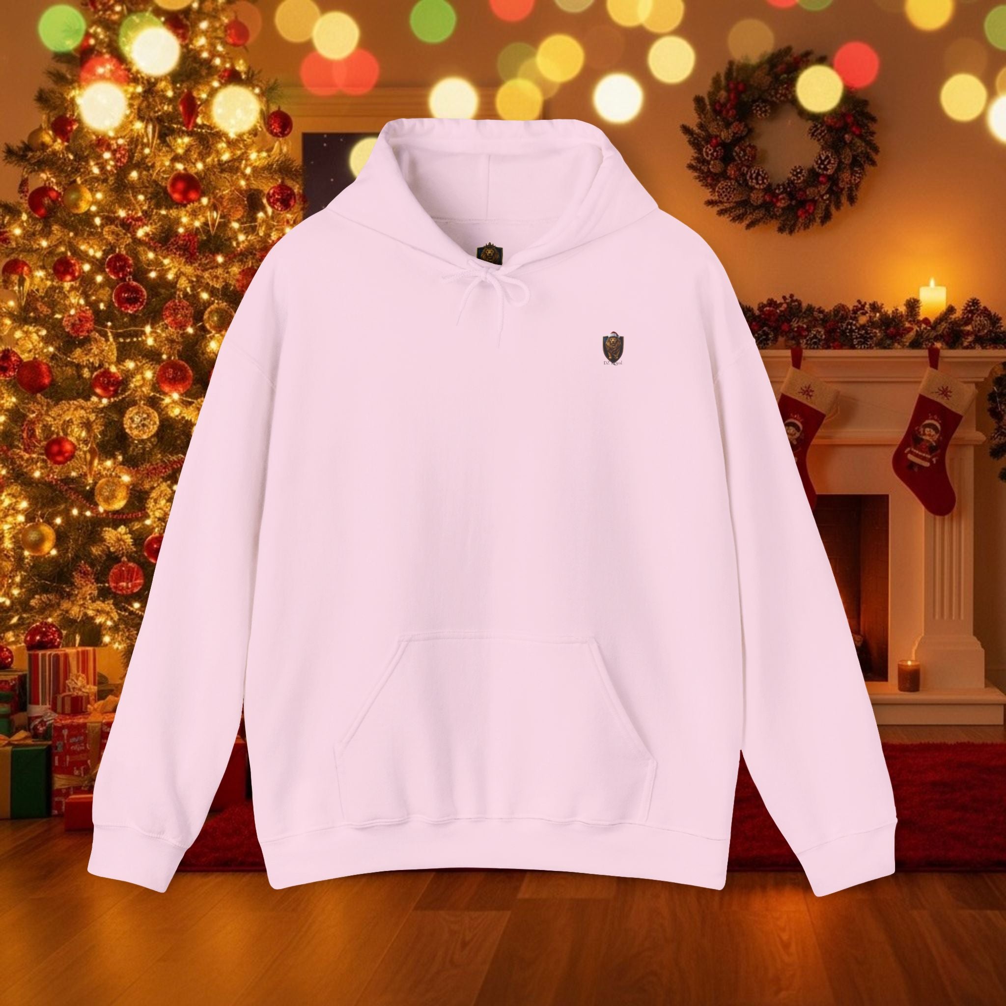 Christmas Holiday DZ Royal Cozy Unisex Hooded Sweatshirt