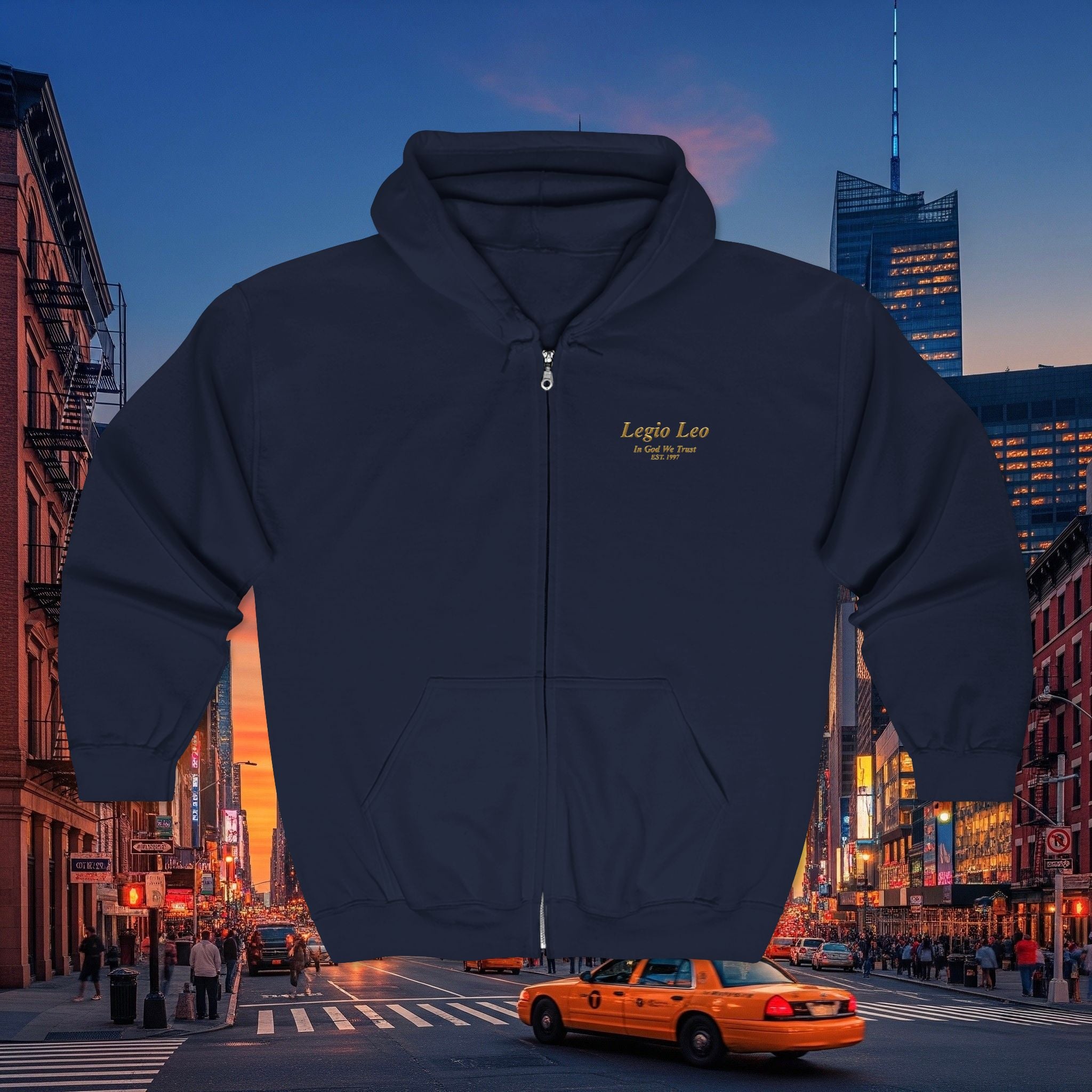 Legio Leo Zip Hoodie — Warrior Full-Zip Sweatshirt