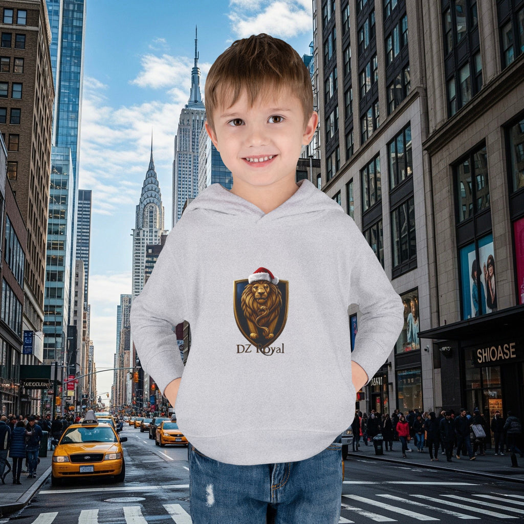 DZ Royal Christmas Toddler Pullover Fleece Hoodie (Grown Lion)