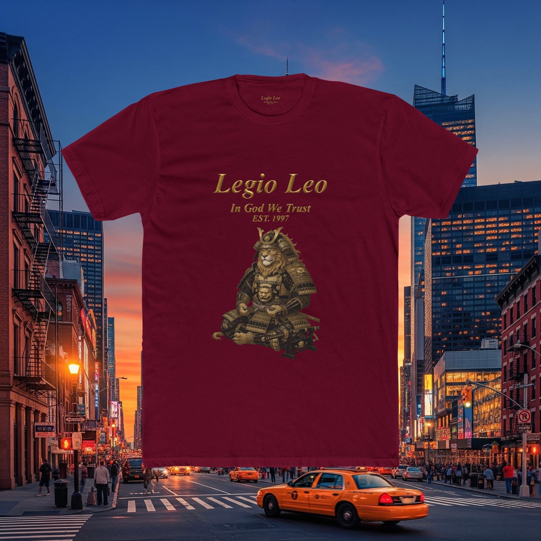 Legio Leo Honorary Peaceful Samurai Warrior Cotton Crew Tee