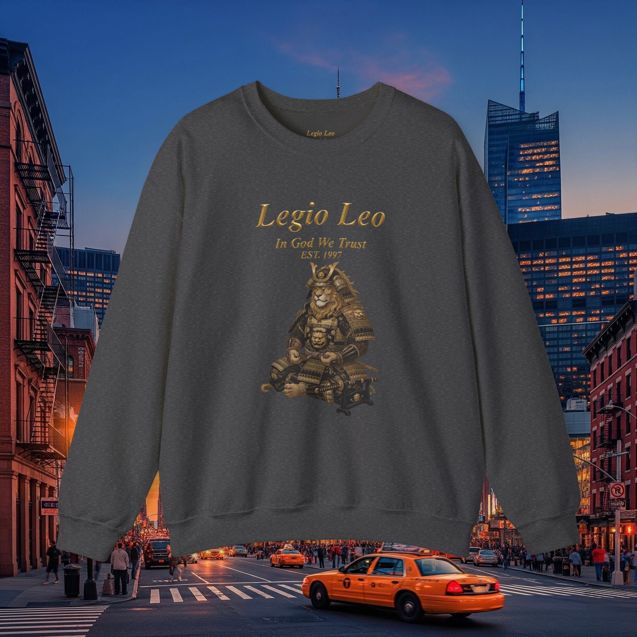 Legio Leo Cozy Crewneck Sweatshirt | Peaceful Samurai Warrior