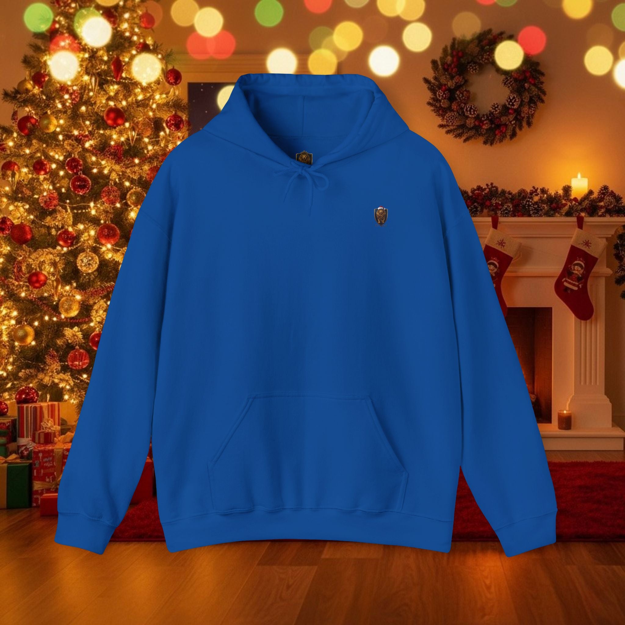 Christmas Holiday DZ Royal Cozy Unisex Hooded Sweatshirt