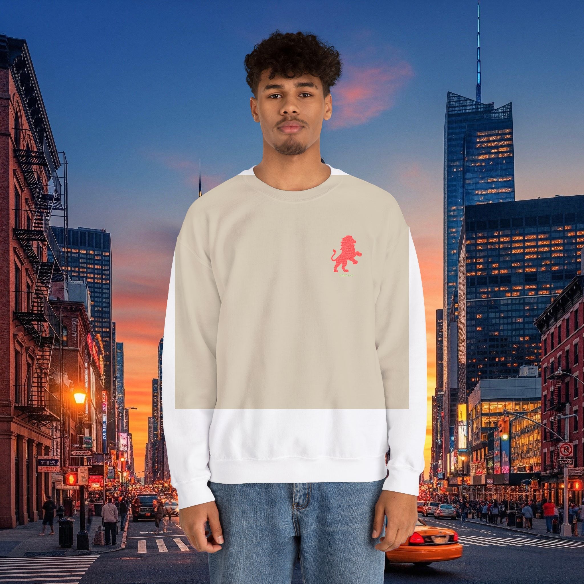 Legio Leo by DZ Royal Crewneck Sweatshirt | Mighty Lion Embroidered