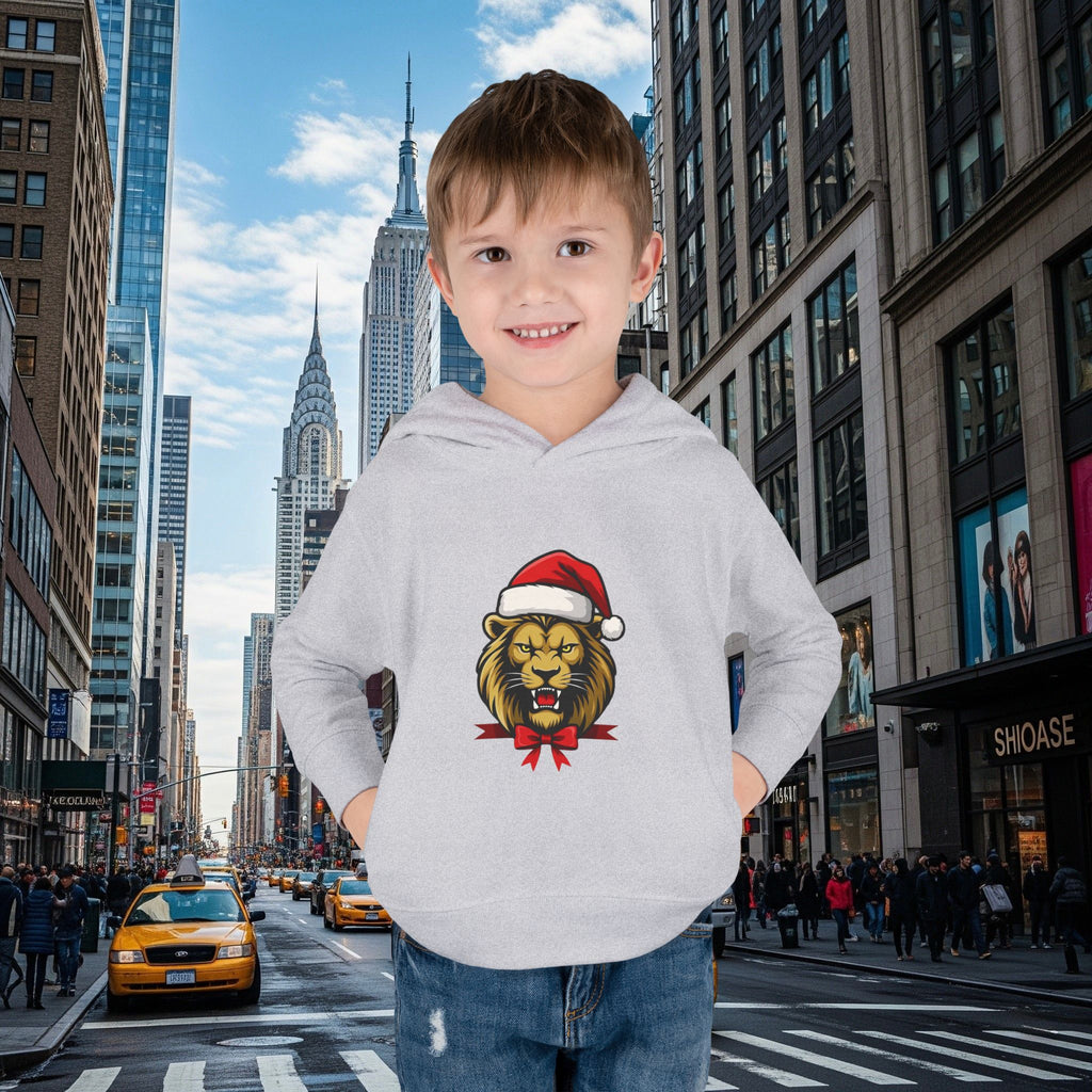 Christmas Legio Leo’s Toddler Pullover Fleece Hoodie (Grown Lion)