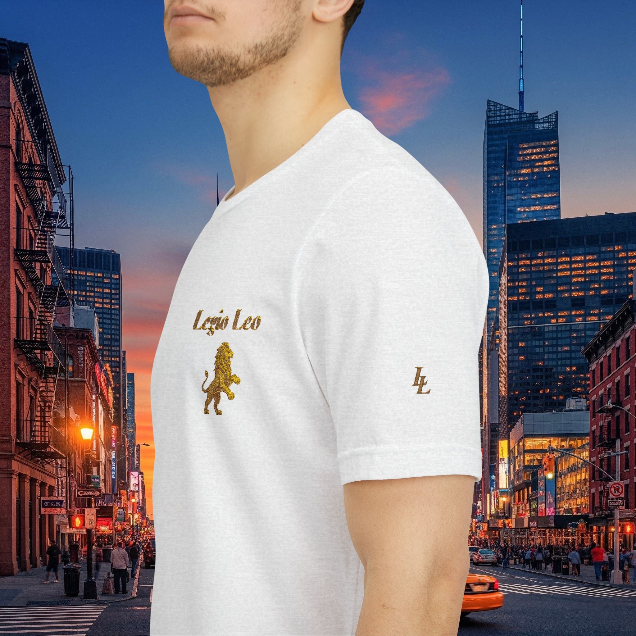 Legio Leo — Legio Leo & Golden Lion Embroidered Short Sleeve T-Shirt