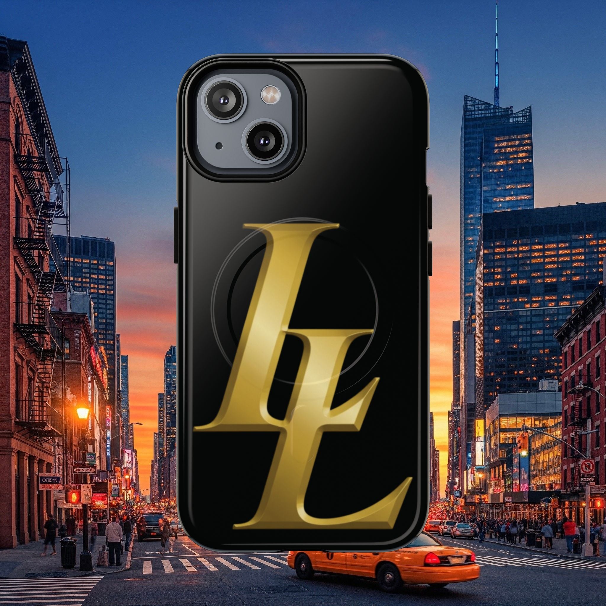 Stylish Tough Magnetic Phone Case | Overlapping L’s Design