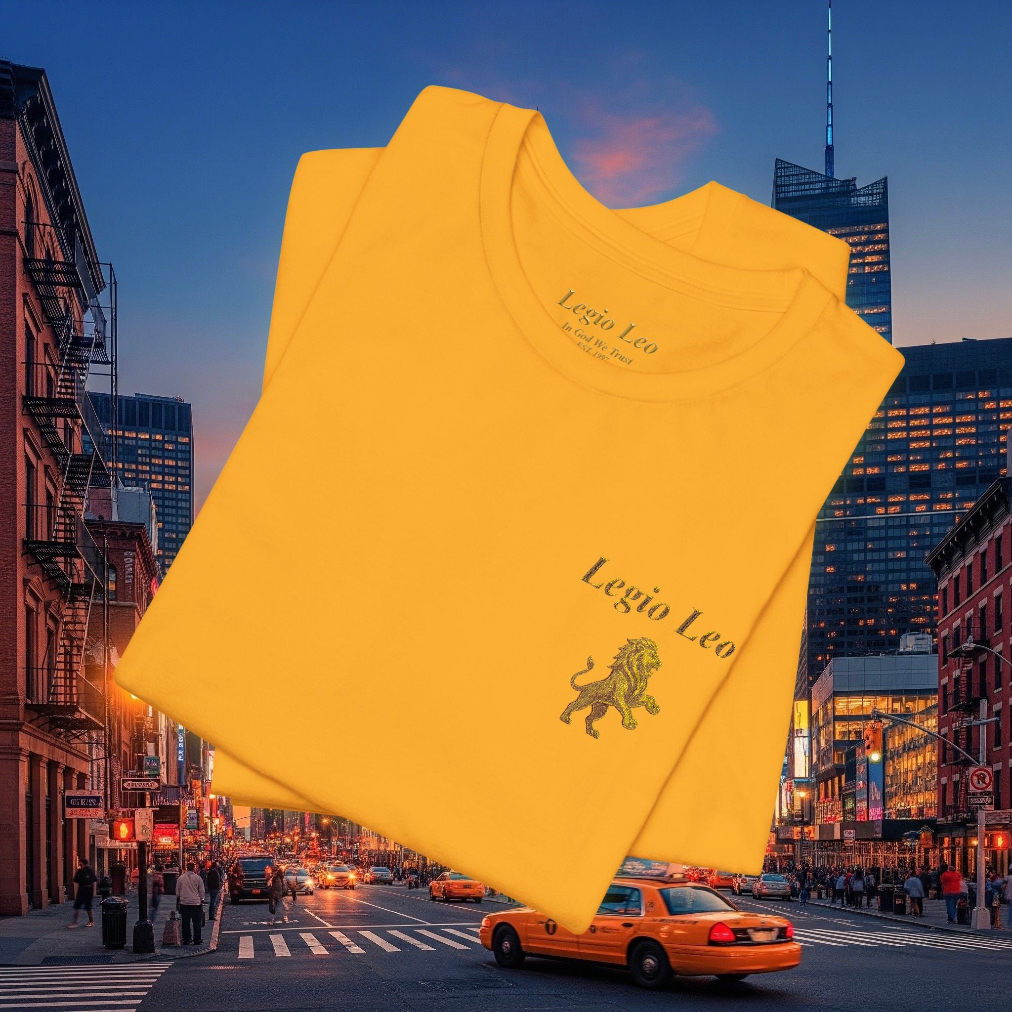 Legio Leo — Legio Leo & Golden Lion Embroidered Short Sleeve T-Shirt