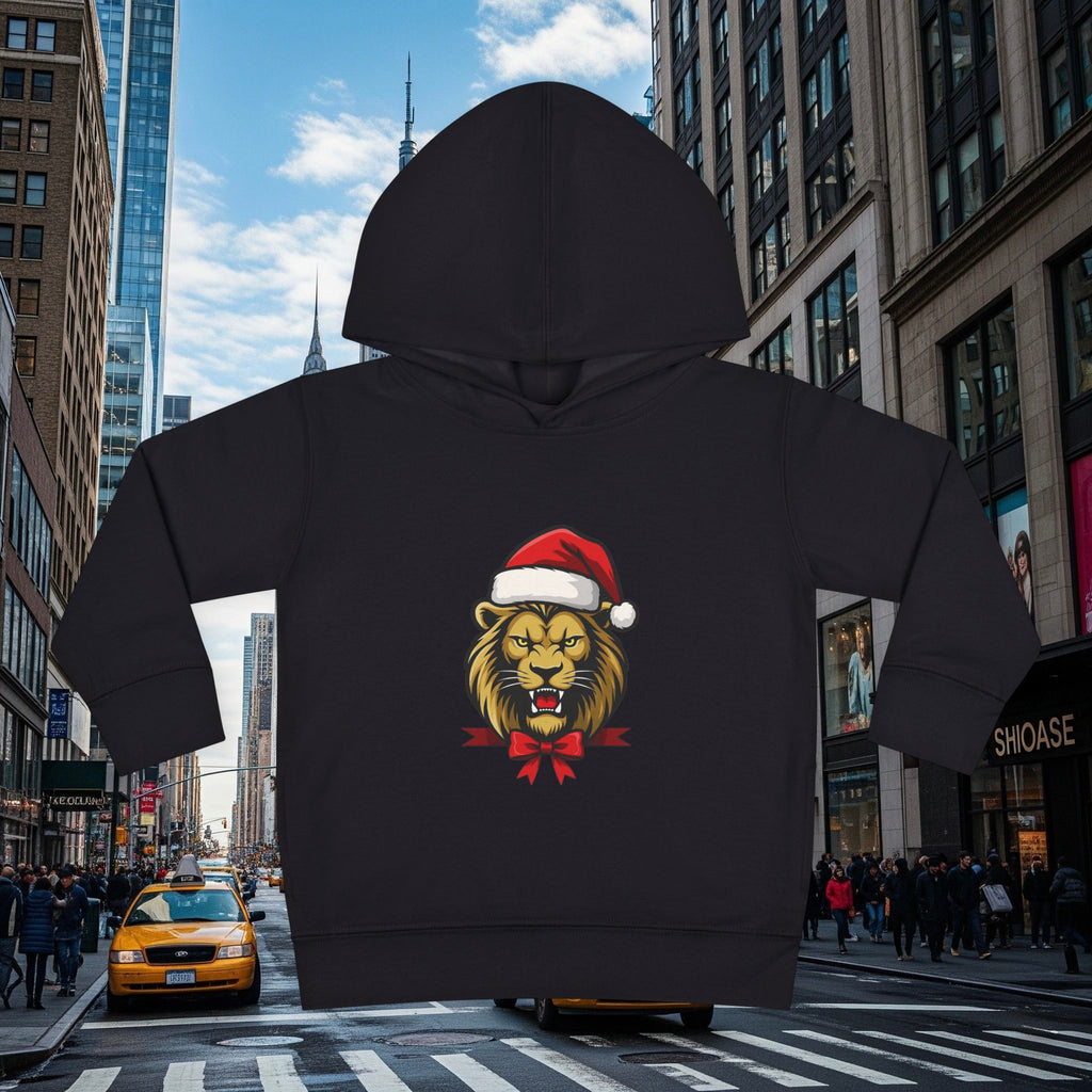 Christmas Legio Leo’s Toddler Pullover Fleece Hoodie (Grown Lion)