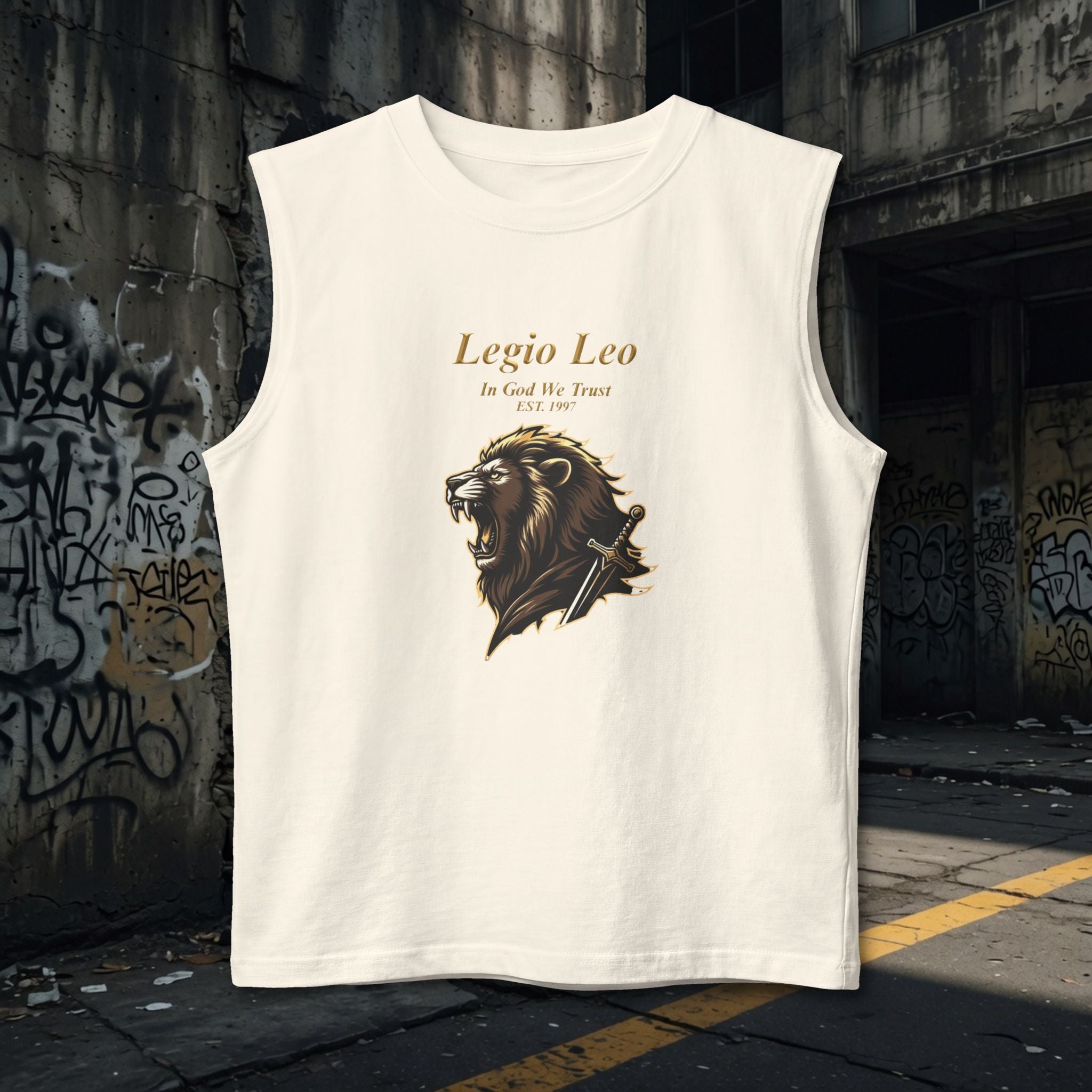 Legio Leo Roaring Lion Muscle Tank — Bold Warrior Lion Athletic Tank Top