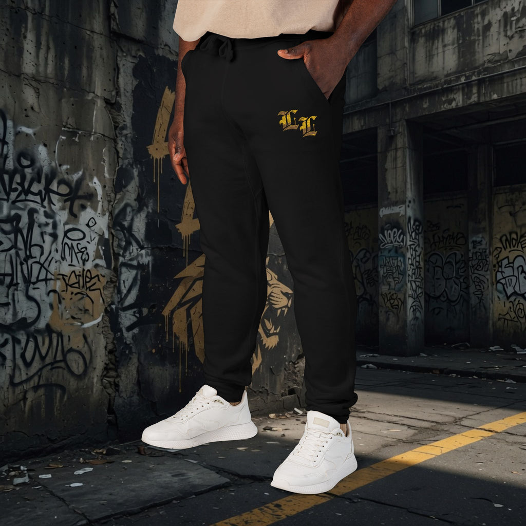 Legio Leo Embroidered Streetwear Fleece Sweatpants
