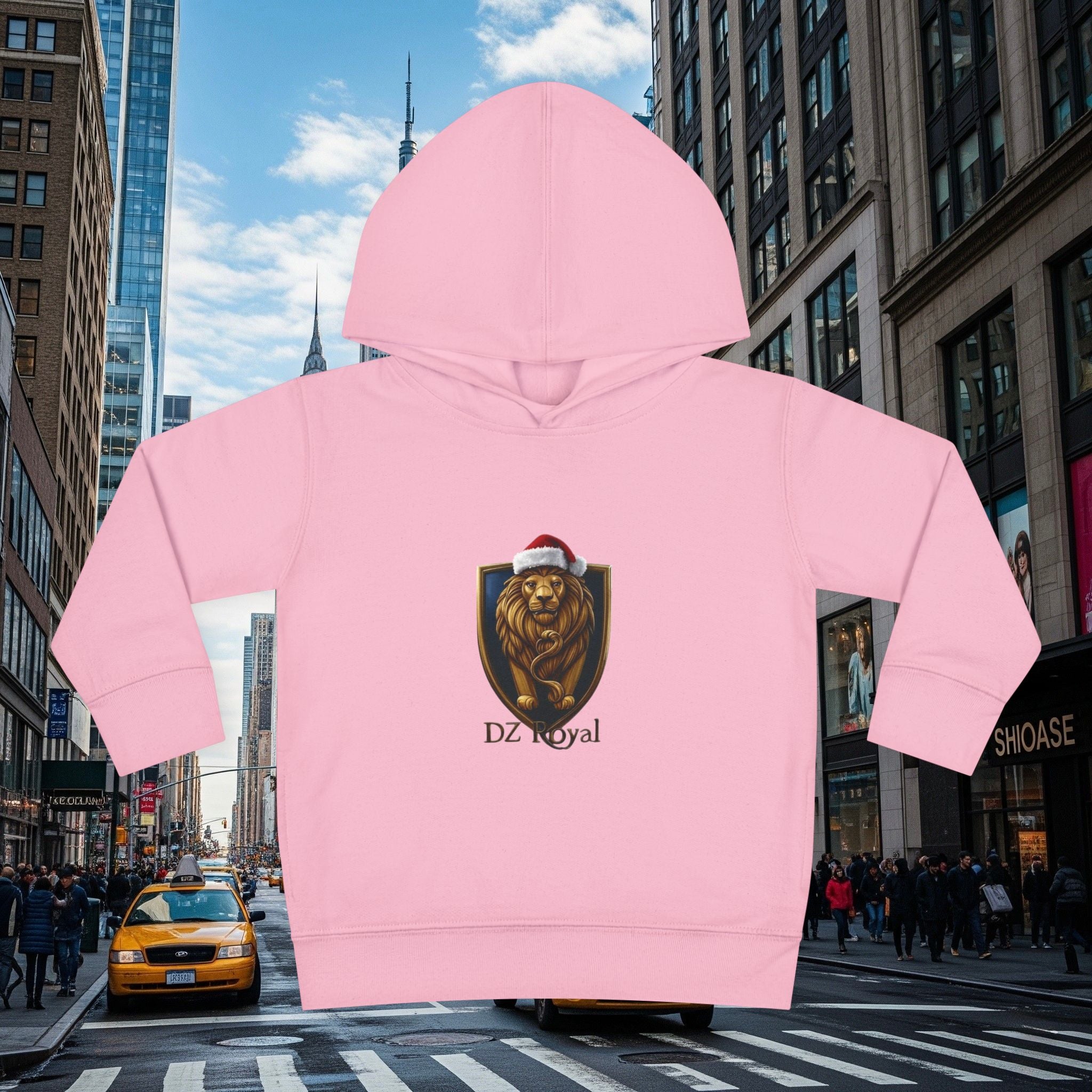 DZ Royal Christmas Toddler Pullover Fleece Hoodie (Grown Lion)