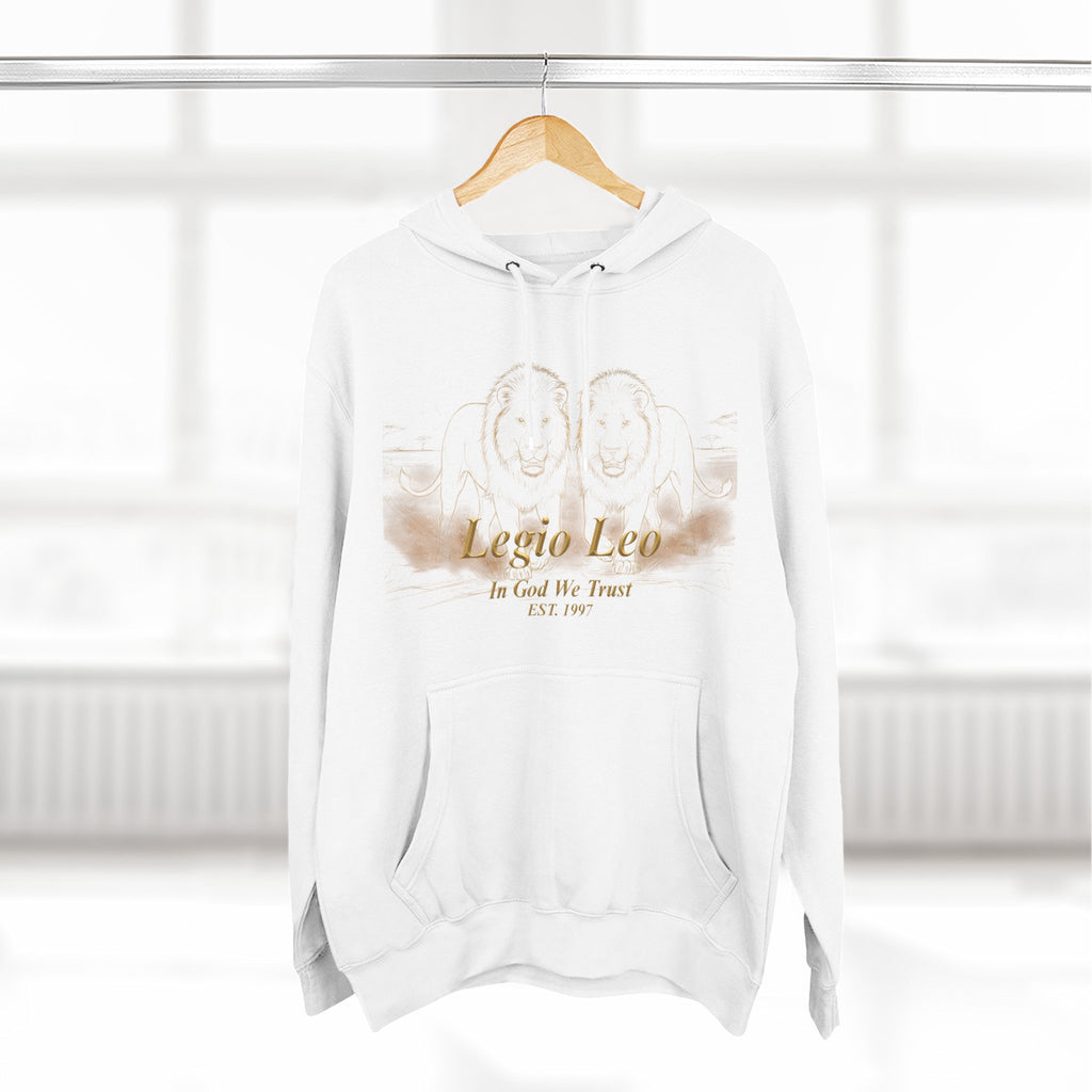 Legio Leo Fleece Hoodie – Minimal Gold Script Brothers 4 Life Pullover