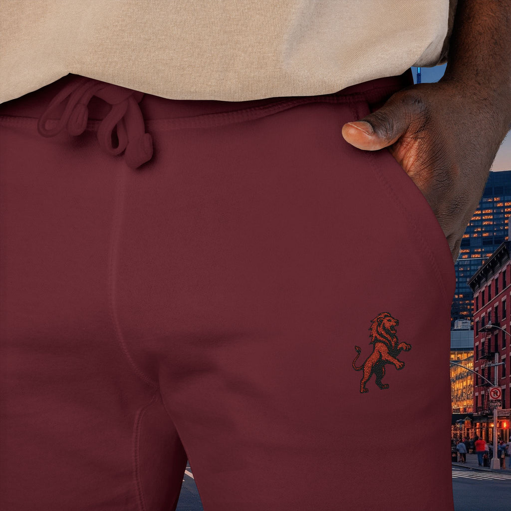 Embroidered Legio Leo Sweatpants — Classic Design Cozy Fleece Joggers