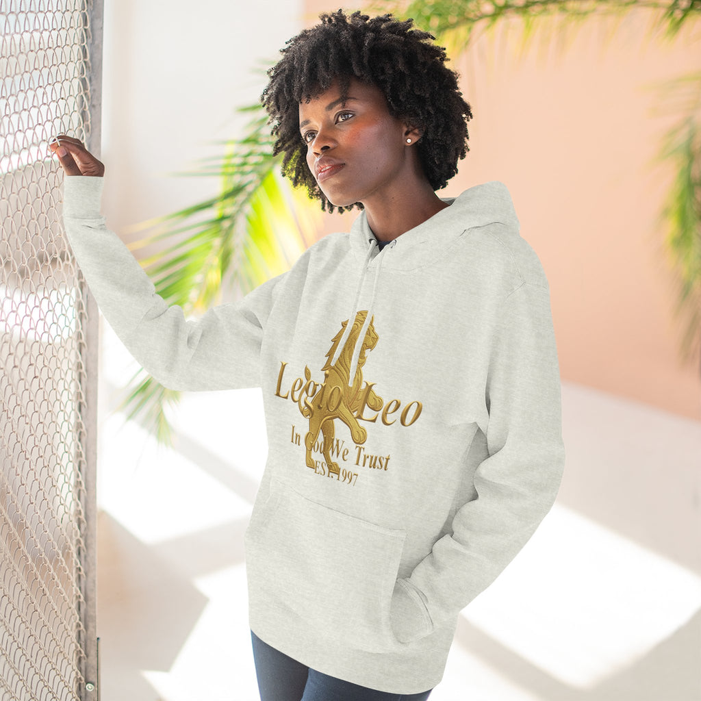 Legio Leo Golden Edition Fleece Hoodie – Minimal Gold Script Pullover