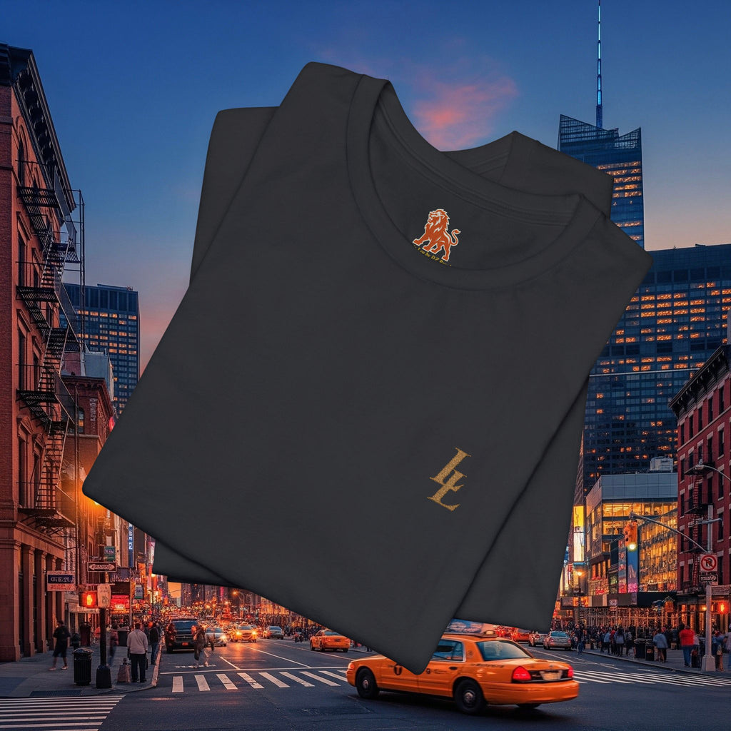 Legio Leo by DZ Royal Tee — Overlapping L’s Embroidered Short Sleeve T-Shirt
