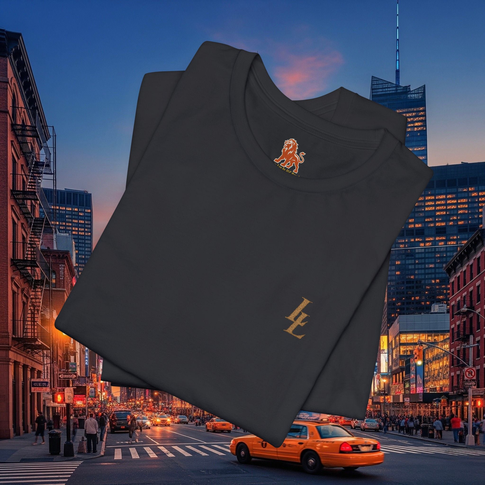Legio Leo by DZ Royal Tee — Overlapping L’s Embroidered Short Sleeve T-Shirt