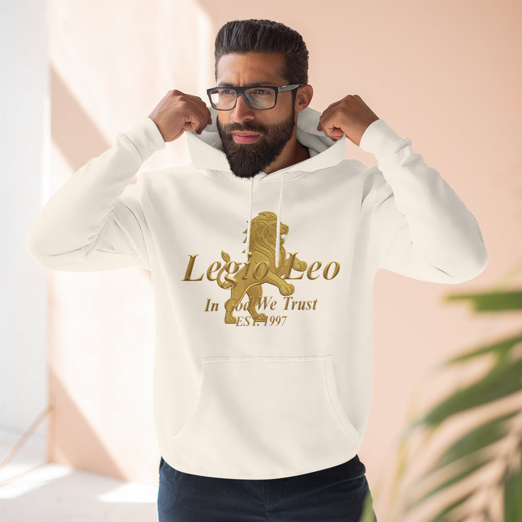 Legio Leo Golden Edition Fleece Hoodie – Minimal Gold Script Pullover