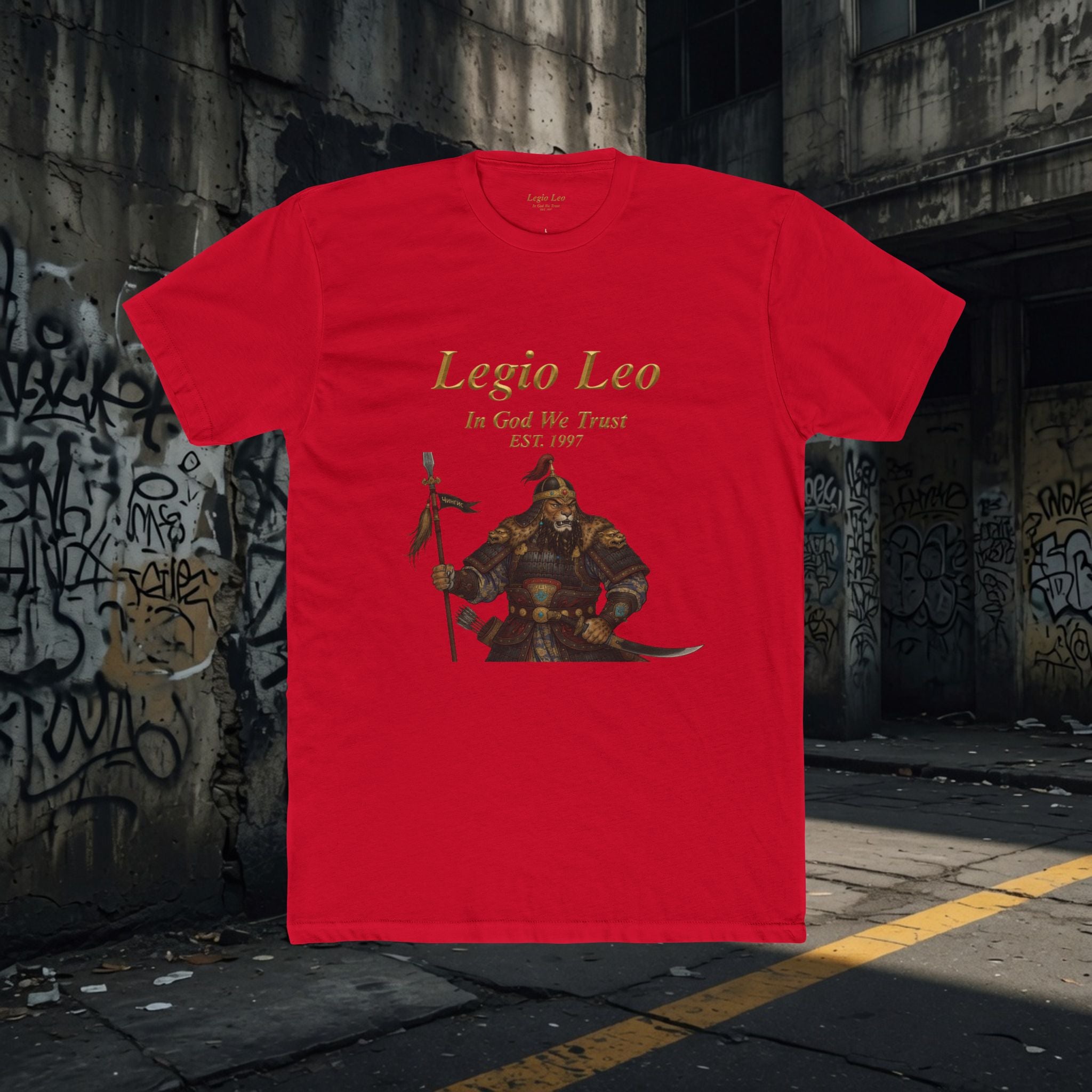 Legio Leo Warrior T-Shirt – “In God We Trust” Mongol Inspired Fighter Tee