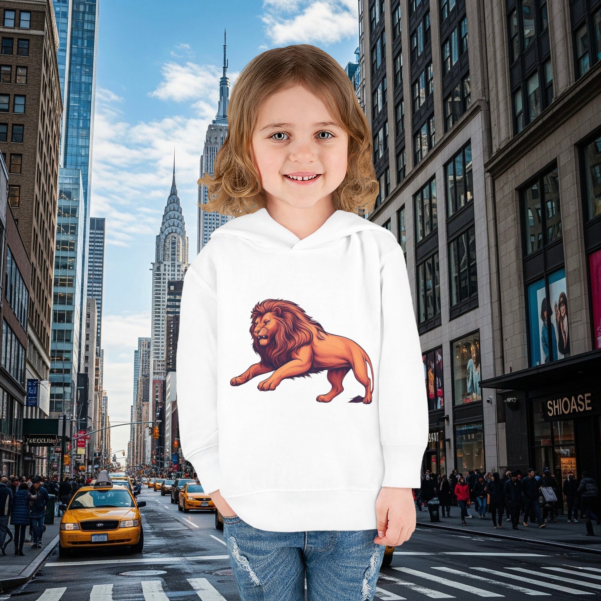 Legio Leo’s Toddler Pullover Fleece Hoodie (Grown Lion)