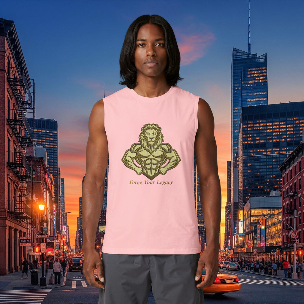 Muscle Tank — 'Forge Your Legacy' Minimalist Gold Crest