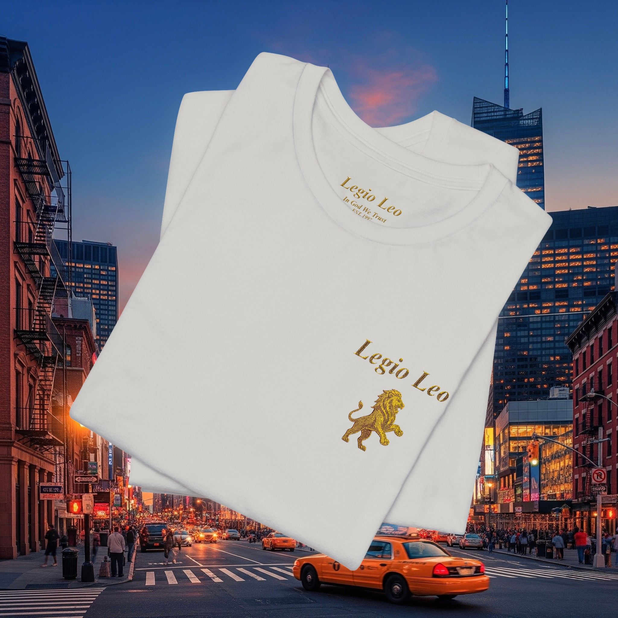Legio Leo — Legio Leo & Golden Lion Embroidered Short Sleeve T-Shirt